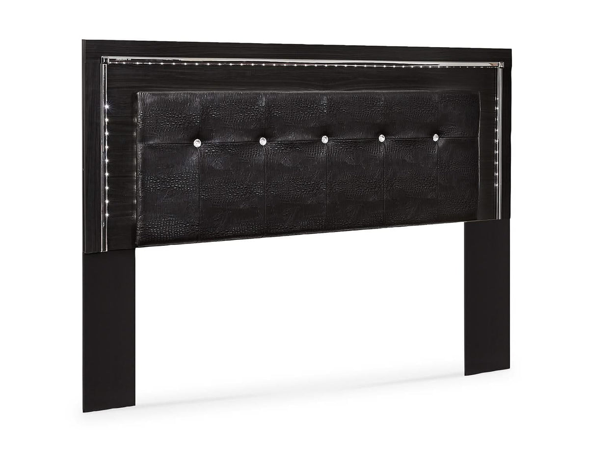 Kaydell King Upholstered Panel Bed, Dresser, Mirror, Chest and Nightstand