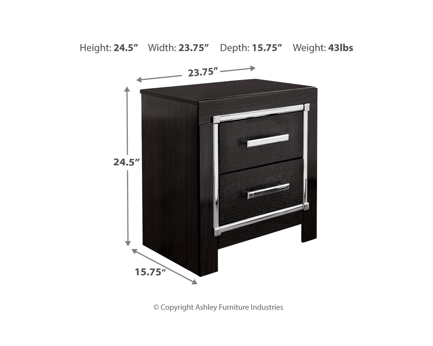 Kaydell King Upholstered Panel Bed and 2 Nightstands