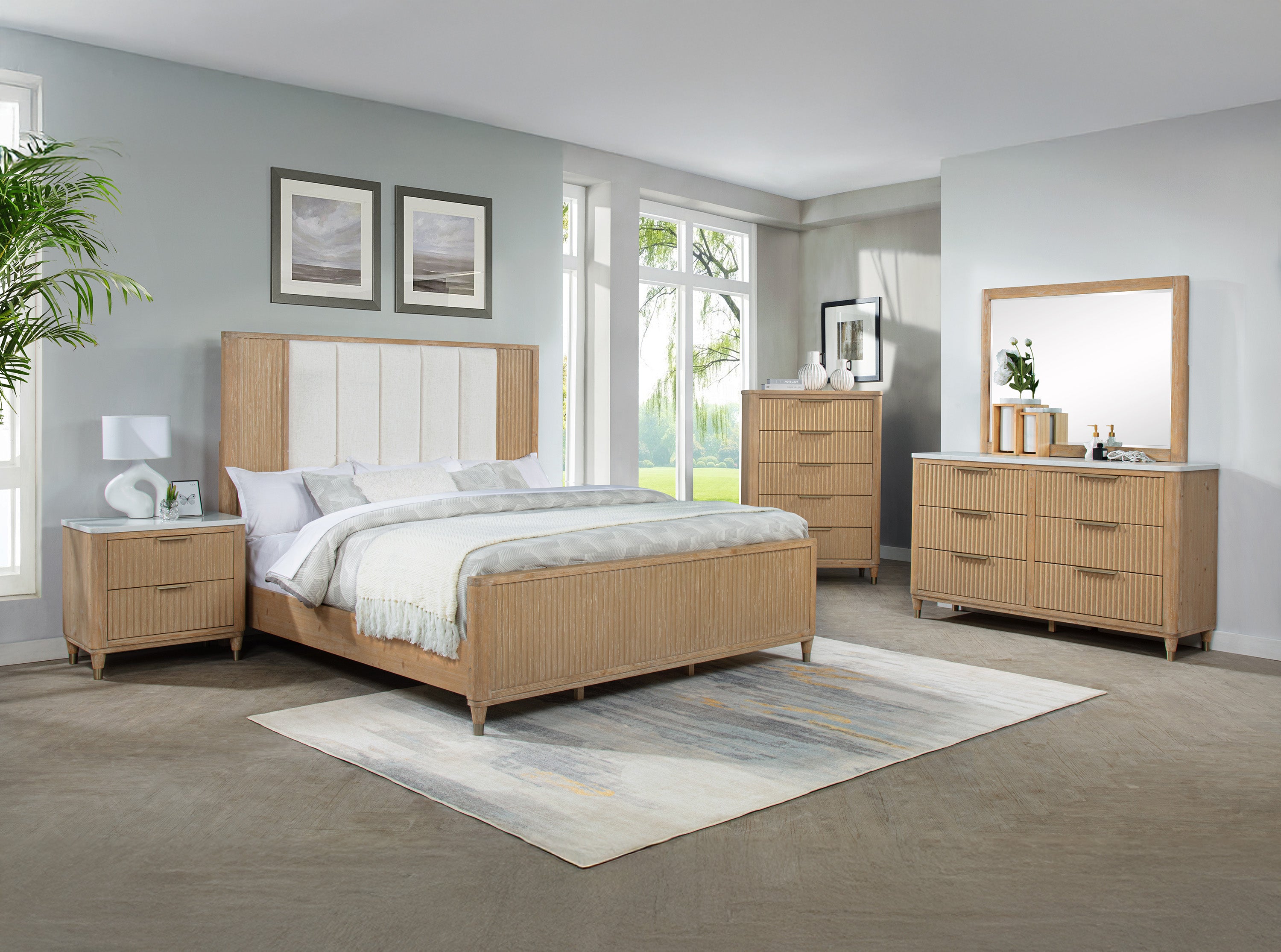 KARA NIGHT STAND-CERUSED NATURAL
