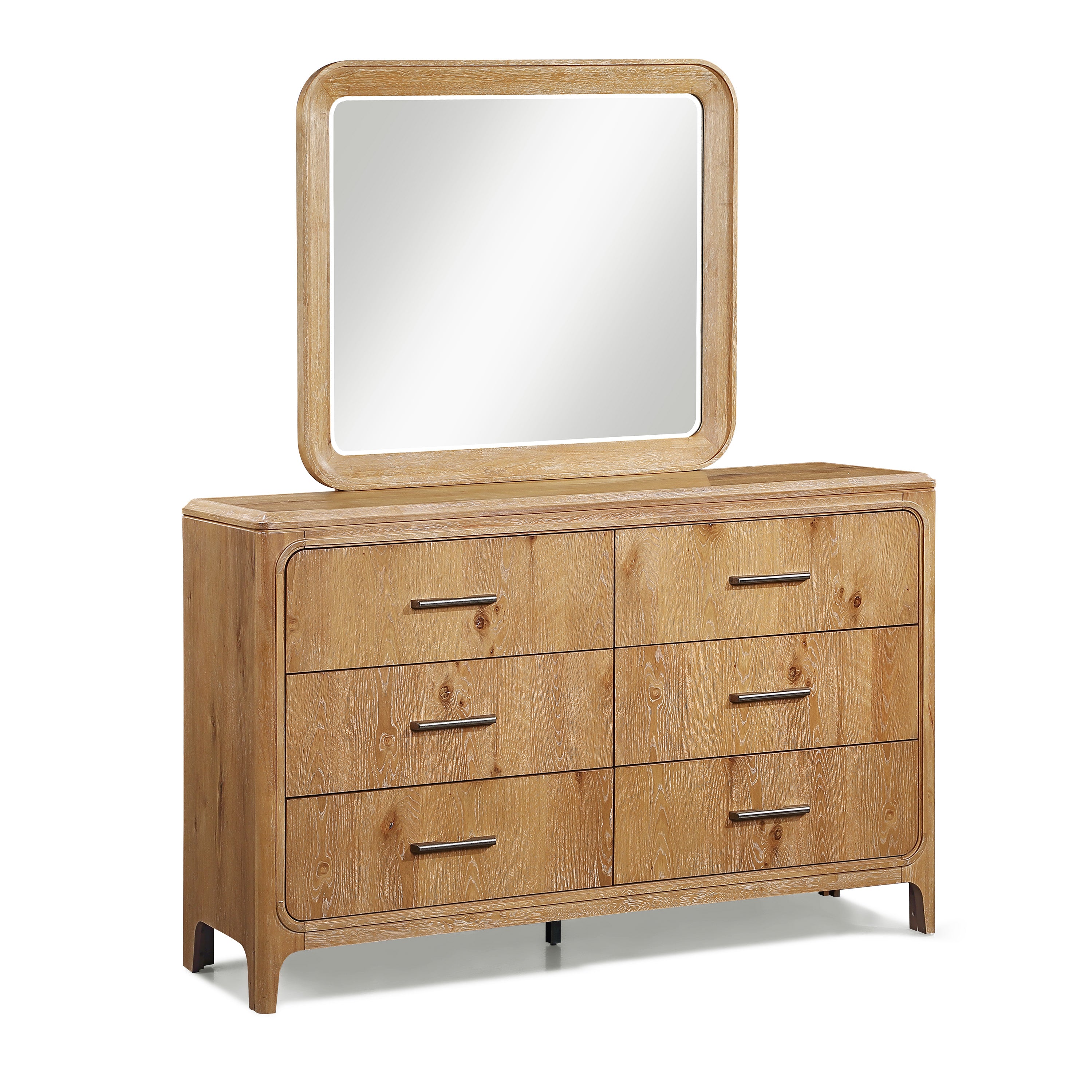 SETB1500 WESTCOTT KING  BEDROOM GROUP-CERUSED NATUAL