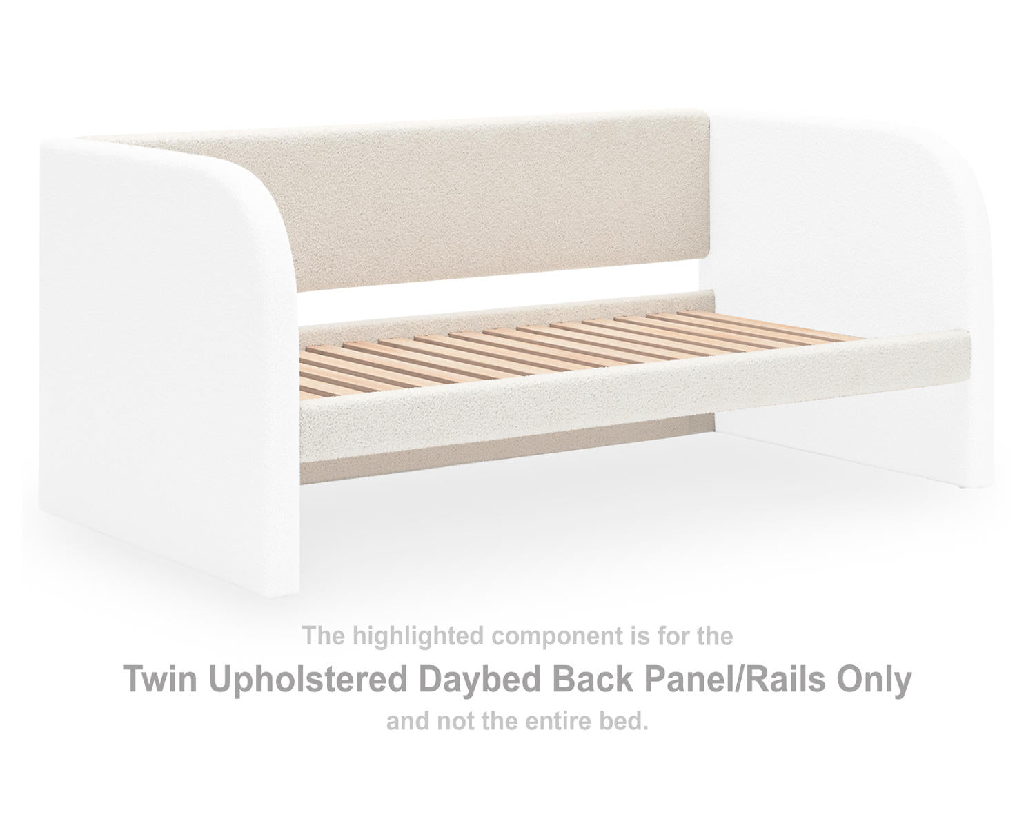 Arloster Twin Upholstered Daybed Panel/Rails/Slats