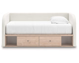 Cama de día tapizada Arloster con almacenamiento
