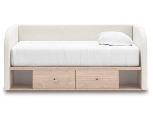 Cama de día tapizada Arloster con almacenamiento