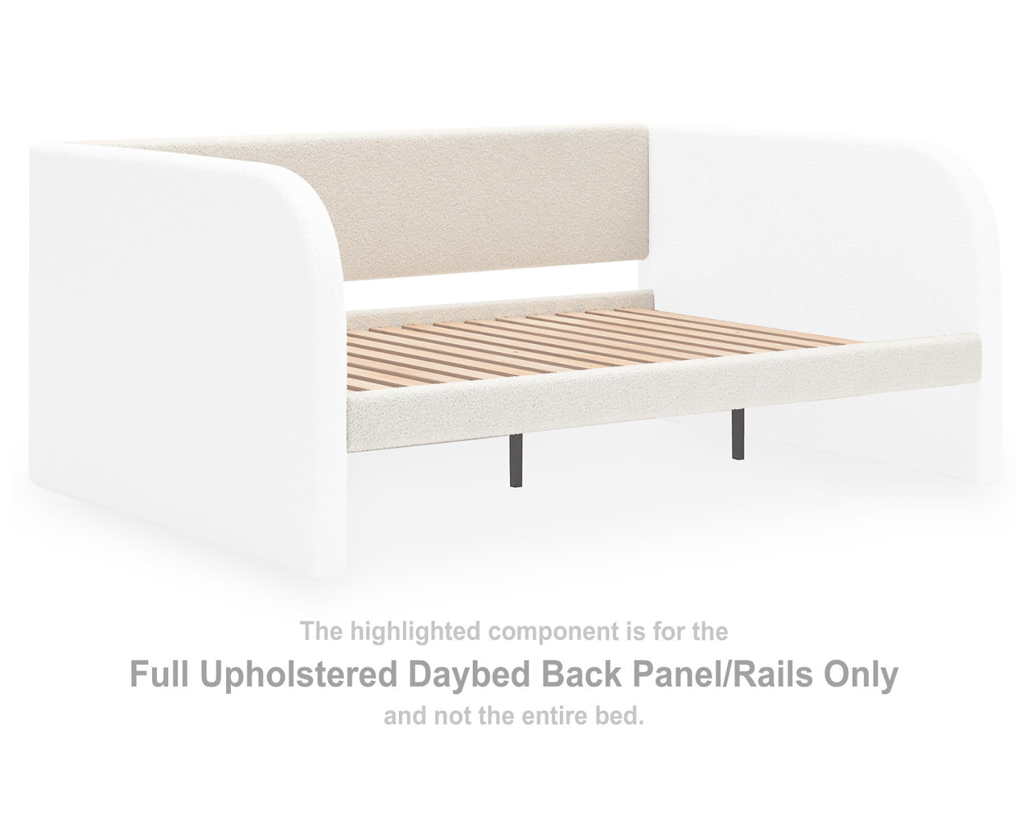Arloster Full Upholstered Daybed Panel/Rails/Slats