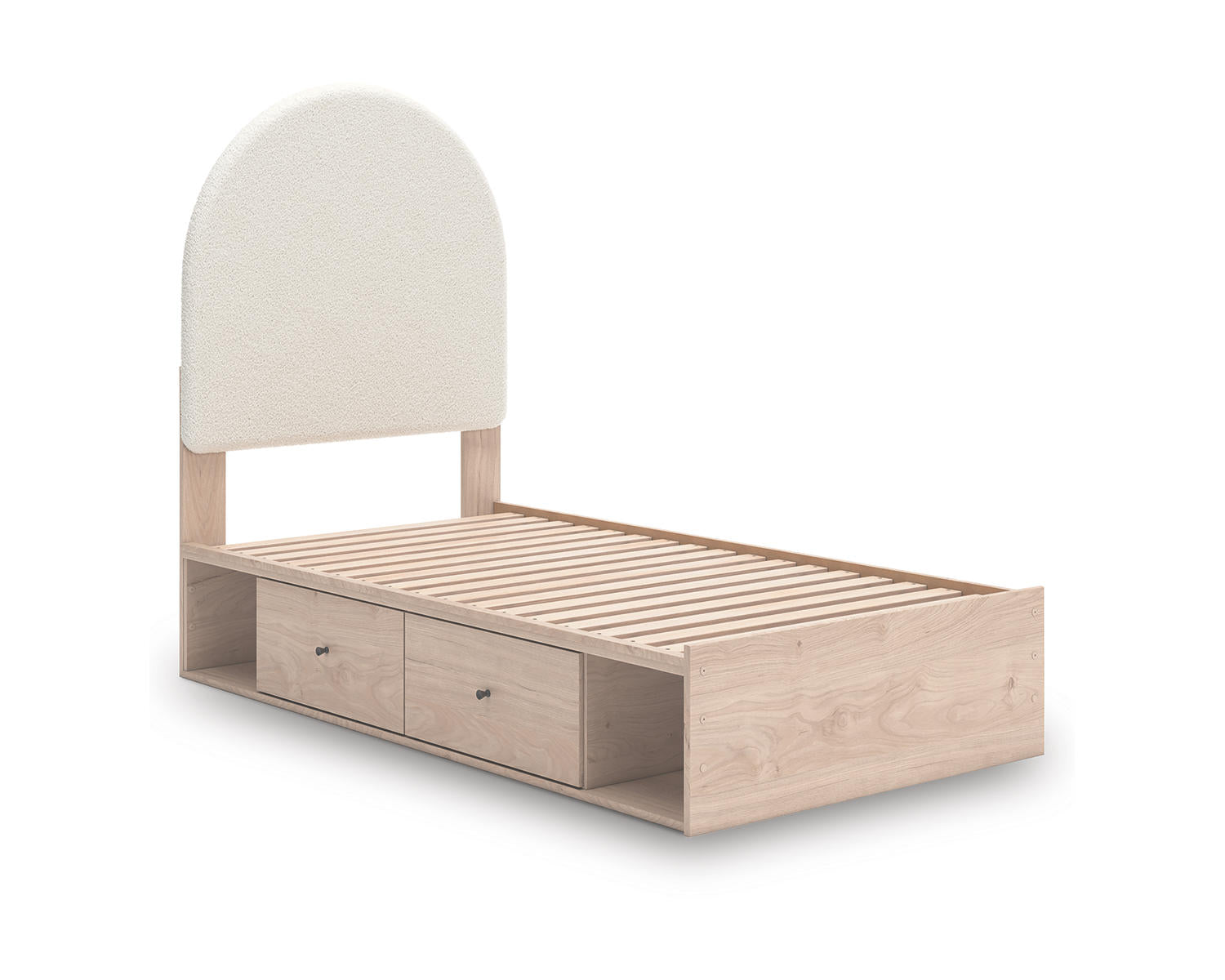 Arloster Twin Upholstered Panel Bed with Storage