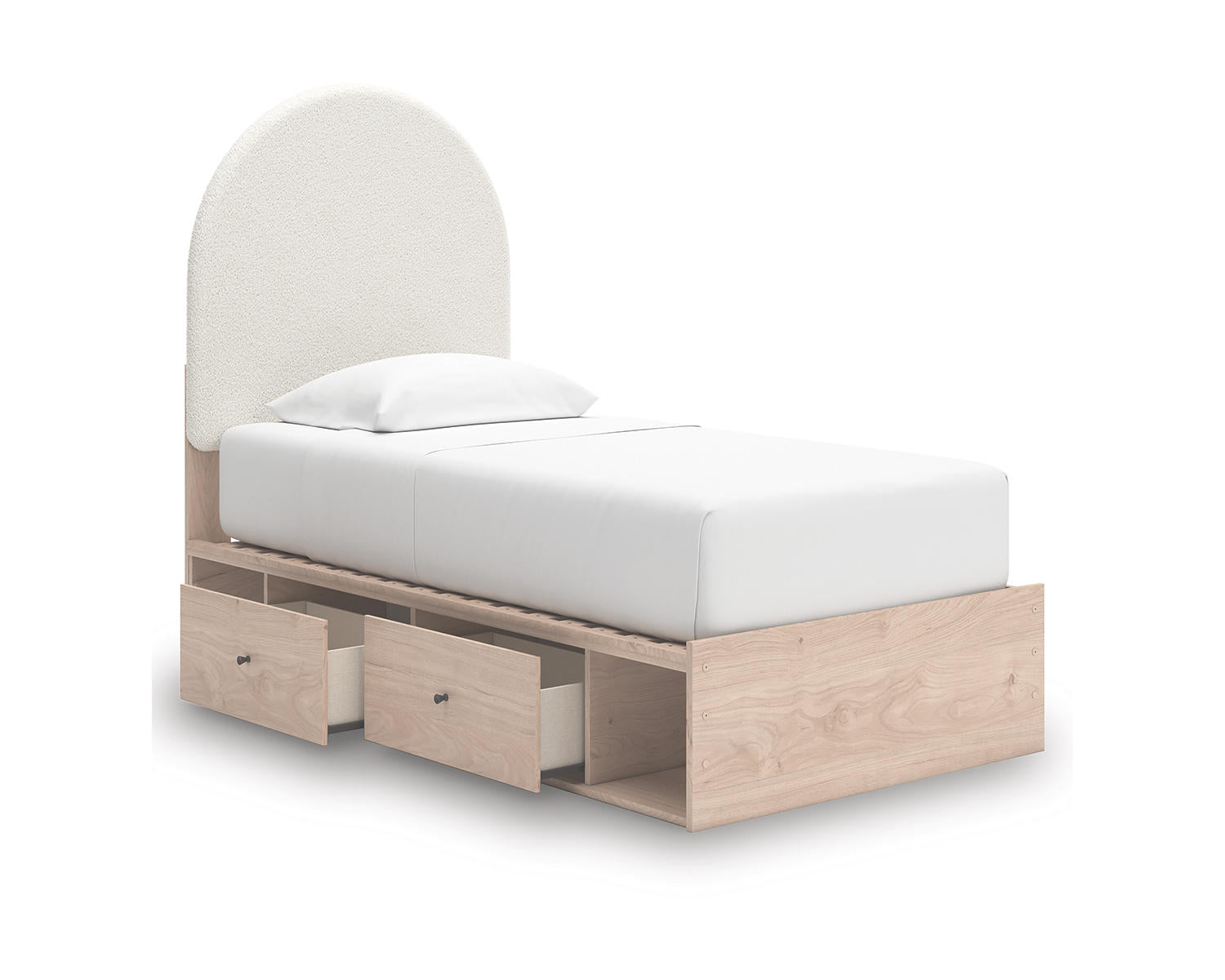 Arloster Twin Upholstered Panel Bed with Storage