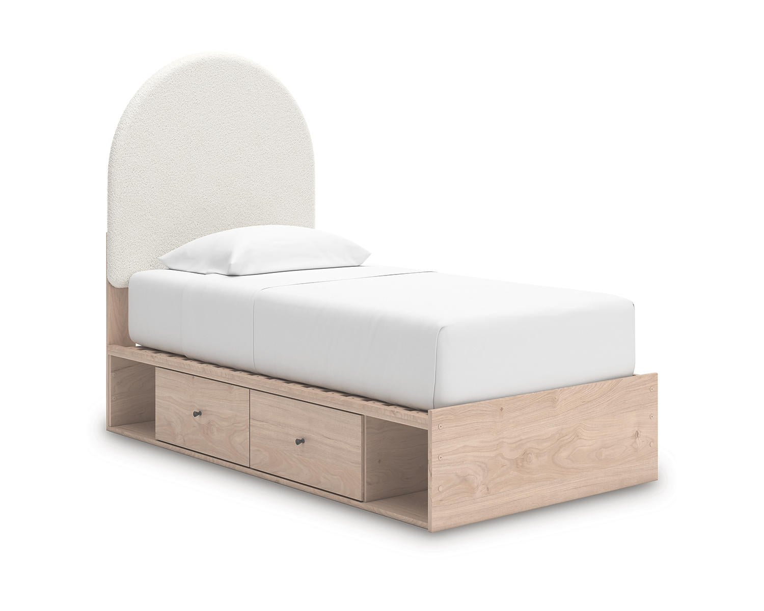 Arloster Twin Upholstered Panel Bed with Storage