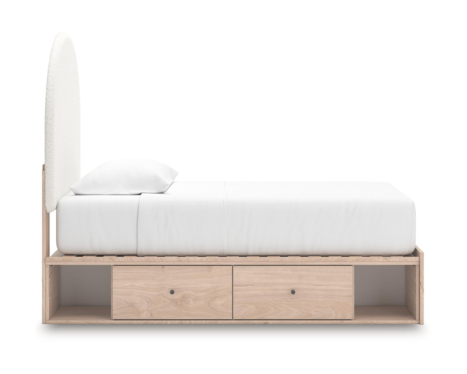 Arloster Twin Upholstered Panel Bed with Storage