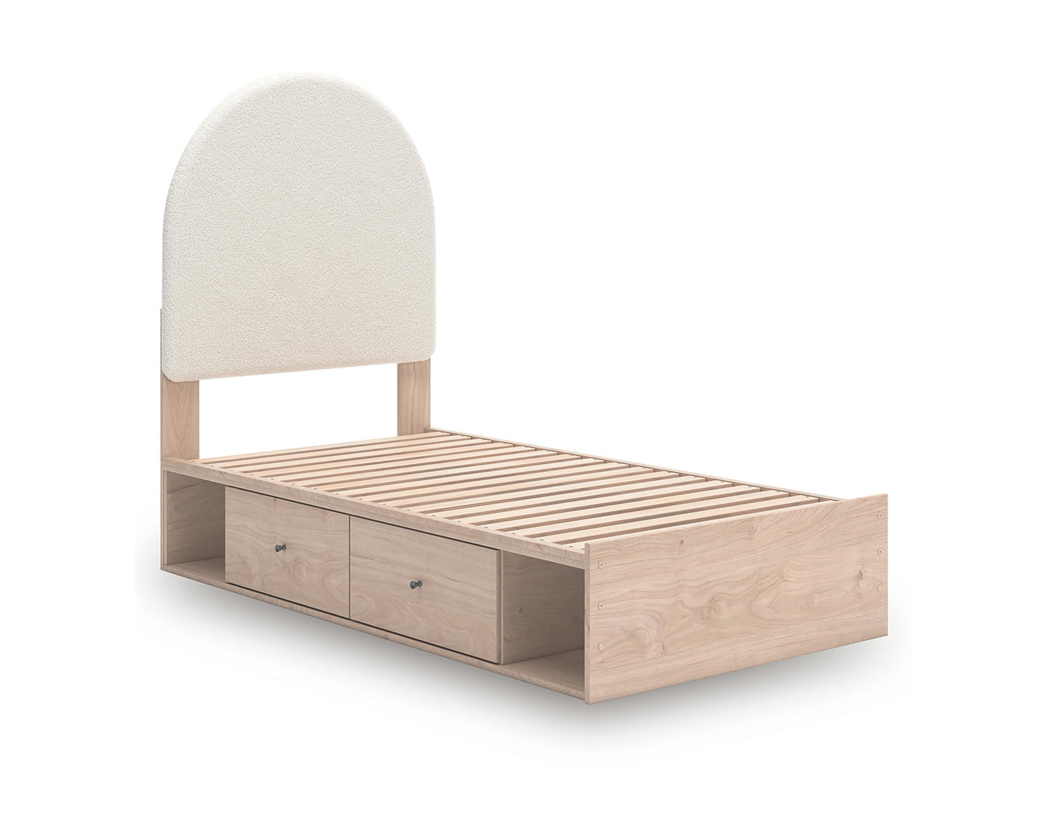 Arloster Twin Upholstered Panel Bed with Storage