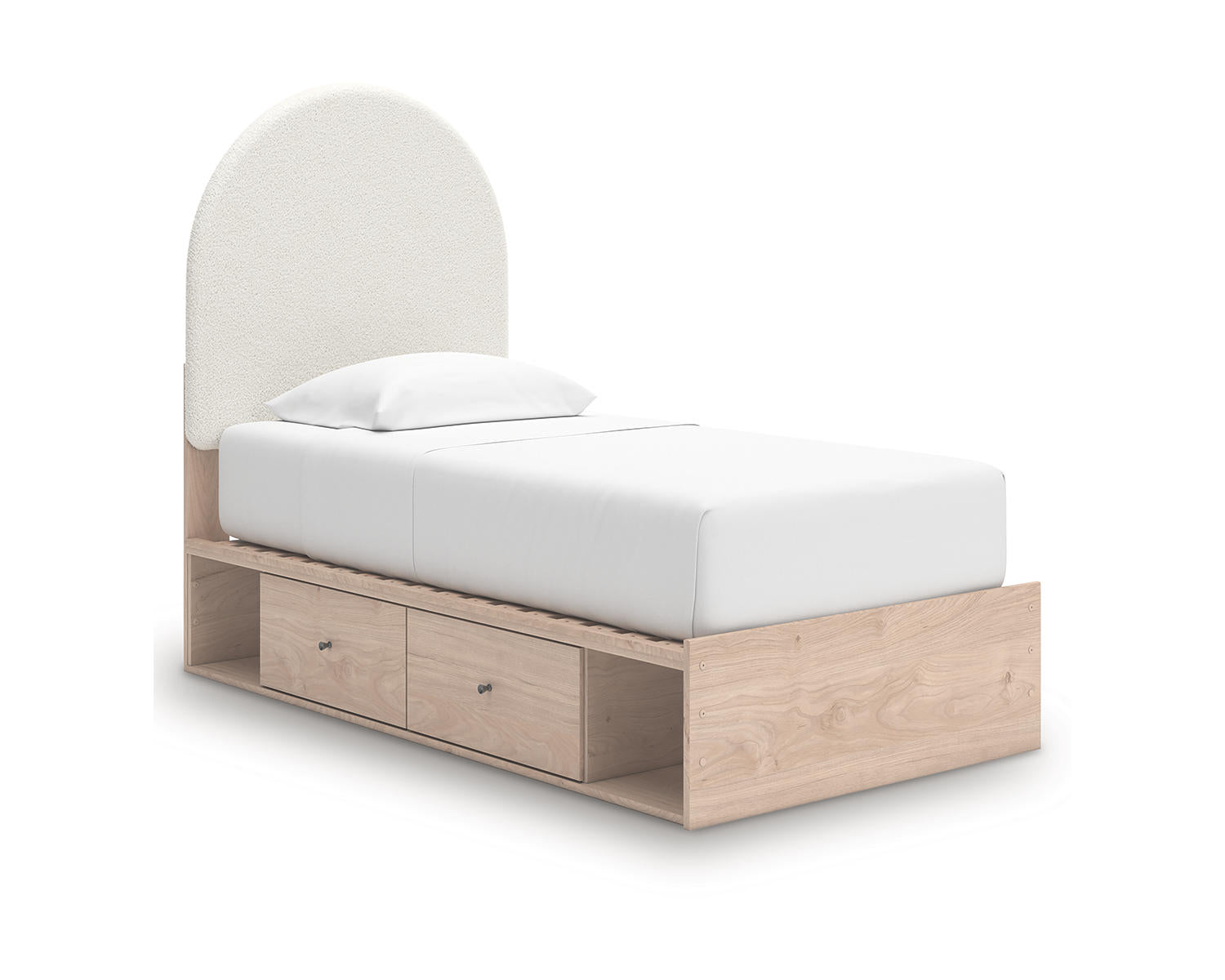 Arloster Twin Upholstered Panel Bed with Storage