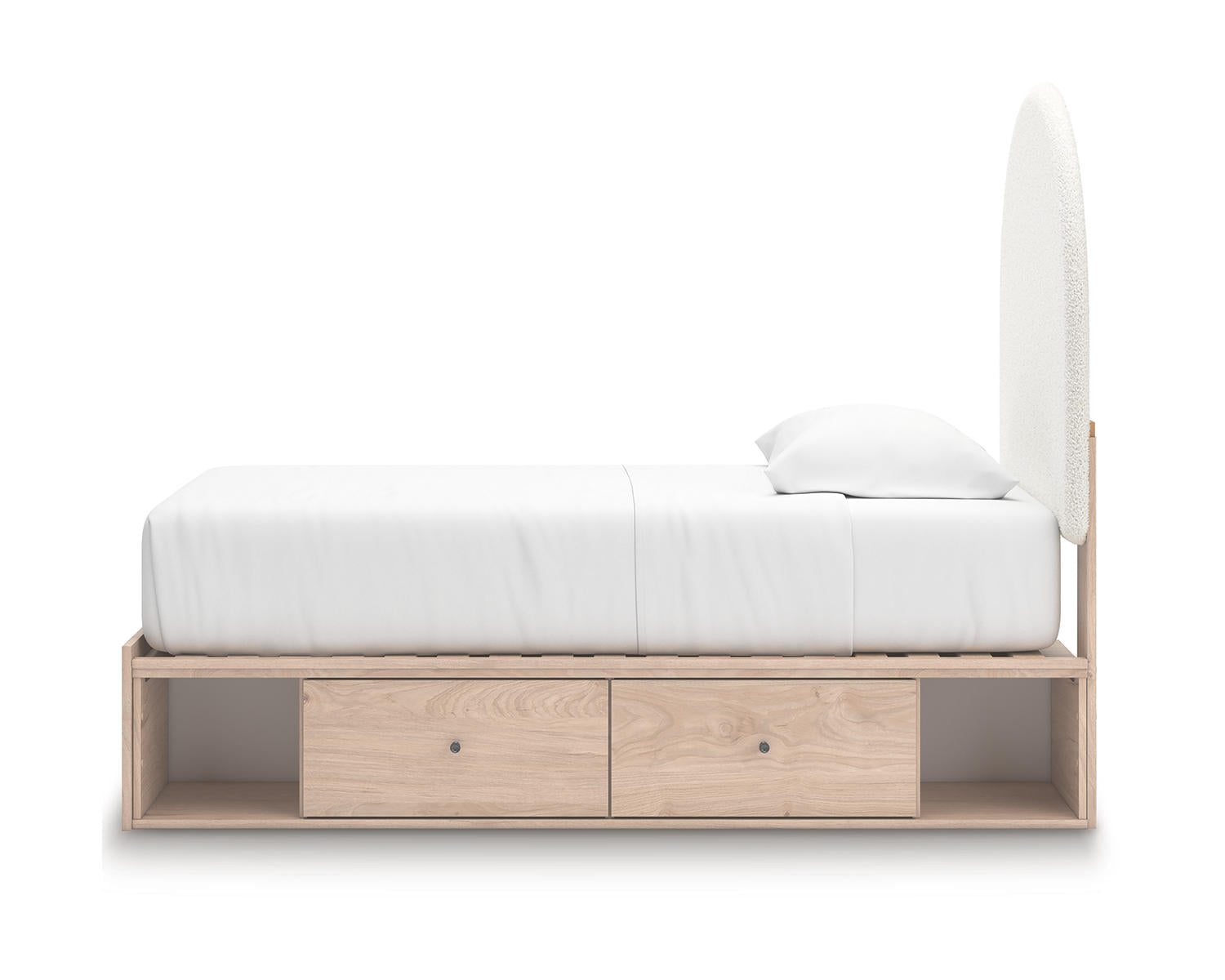 Arloster Twin Upholstered Panel Bed with Storage