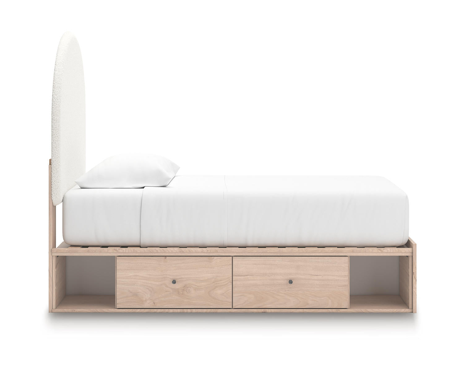 Arloster Twin Upholstered Panel Bed with Storage