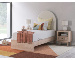 Arloster Twin Upholstered Panel Bed