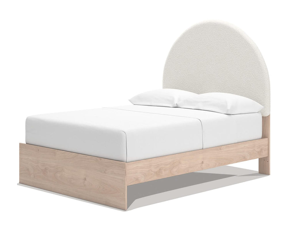 Cama Arloster con paneles tapizados y almacenamiento