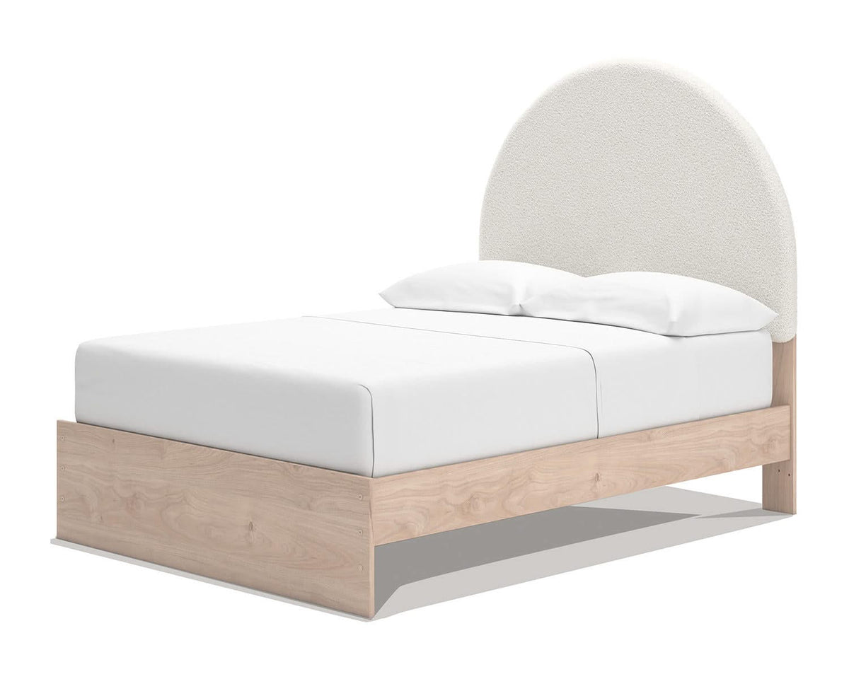 Cama Arloster con paneles tapizados y almacenamiento