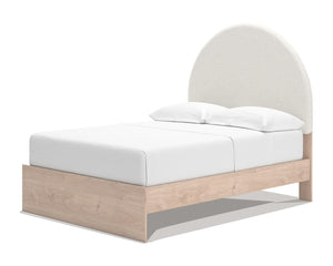 Cama Arloster con paneles tapizados y almacenamiento