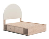 Cama Arloster con paneles tapizados y almacenamiento