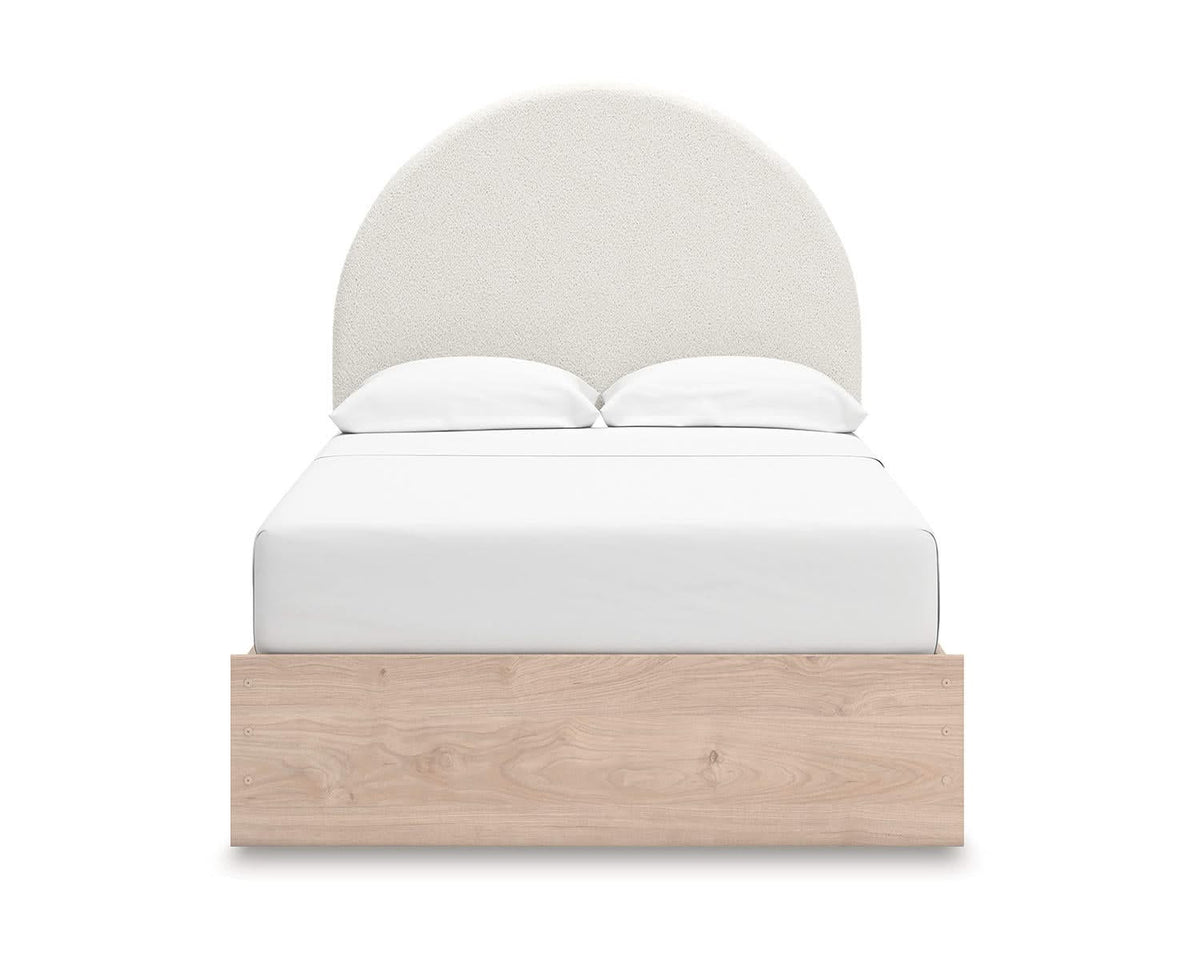 Cama Arloster con paneles tapizados y almacenamiento