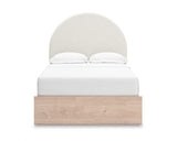 Cama Arloster con paneles tapizados y almacenamiento