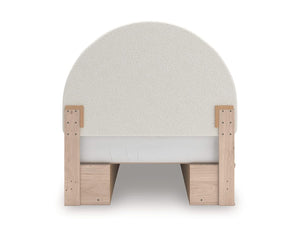 Cama Arloster con paneles tapizados y almacenamiento