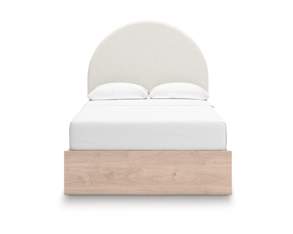 Cama Arloster con paneles tapizados y almacenamiento