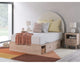 Cama Arloster con paneles tapizados y almacenamiento