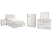 Paxberry Queen Panel Bed, Dresser, Mirror,  Chest and Nightstand