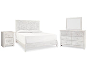Paxberry King Panel Bed, Dresser, Mirror and Nightstand