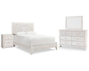 Paxberry Queen Panel Bed, Dresser, Mirror and Nightstand
