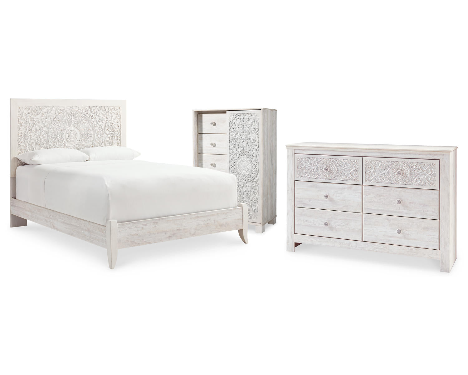 Paxberry Queen Panel Bed, Dresser and Chest