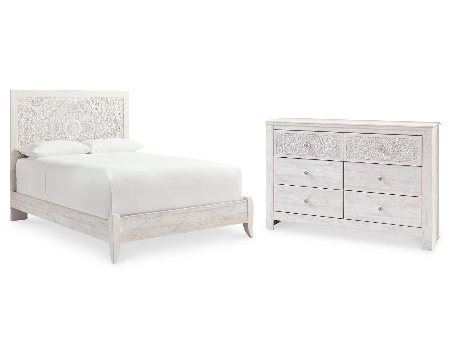 Paxberry Queen Panel Bed and Dresser