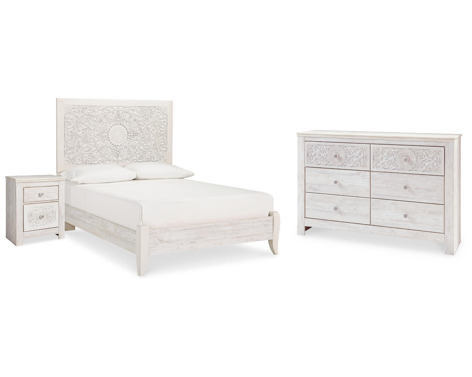 Paxberry Full Panel Bed, Dresser and Nightstand