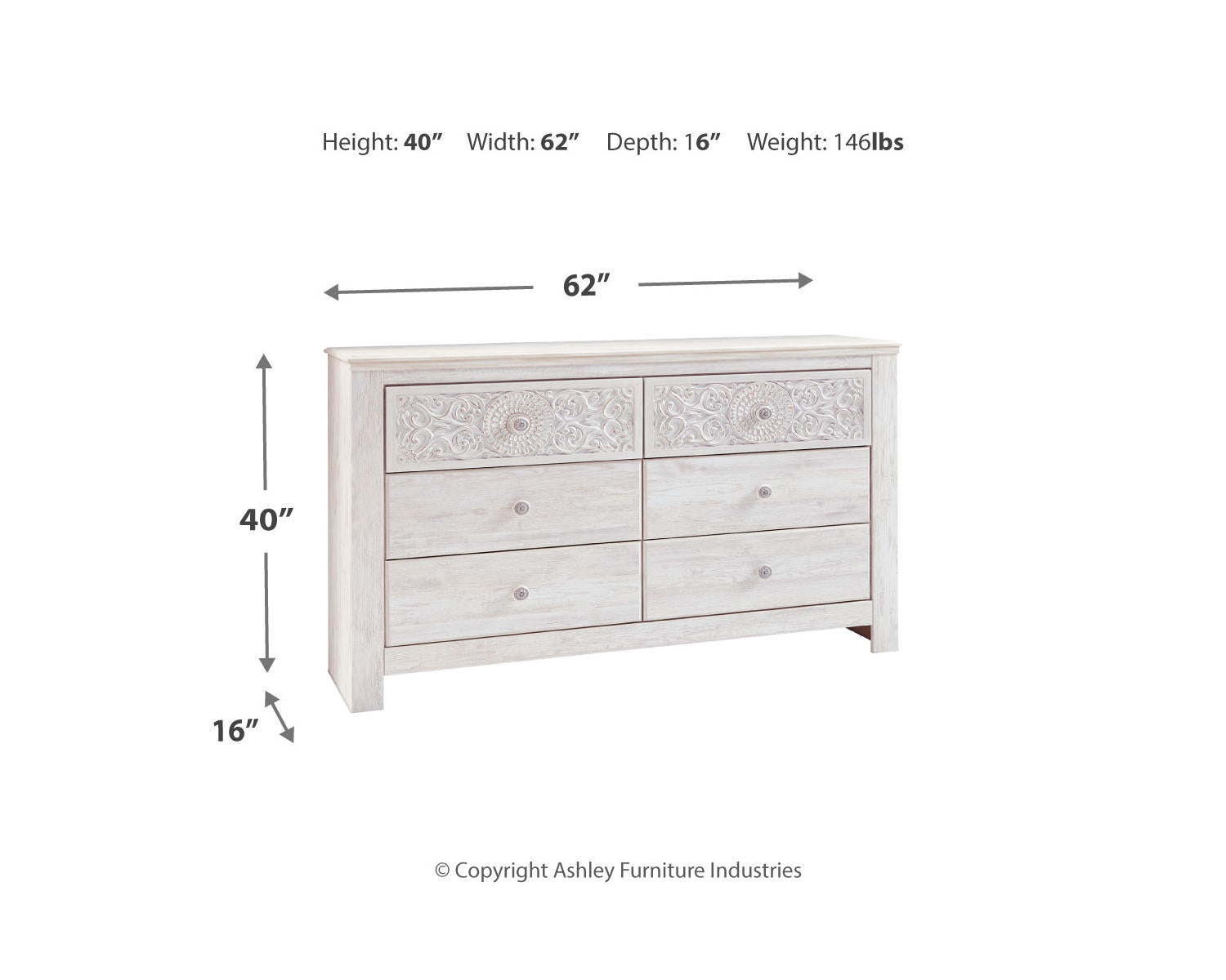 Paxberry Queen Panel Bed and Dresser