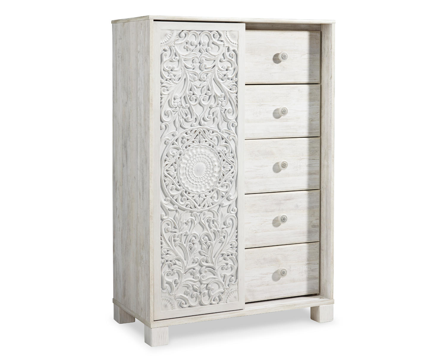 Paxberry Full Panel Bed, Dresser, Mirror and Chest