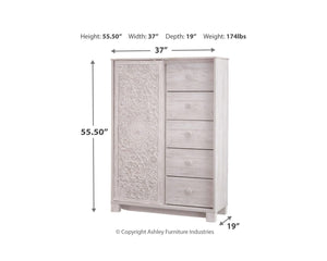 Paxberry Twin Panel Bed, Chest and Nightstand