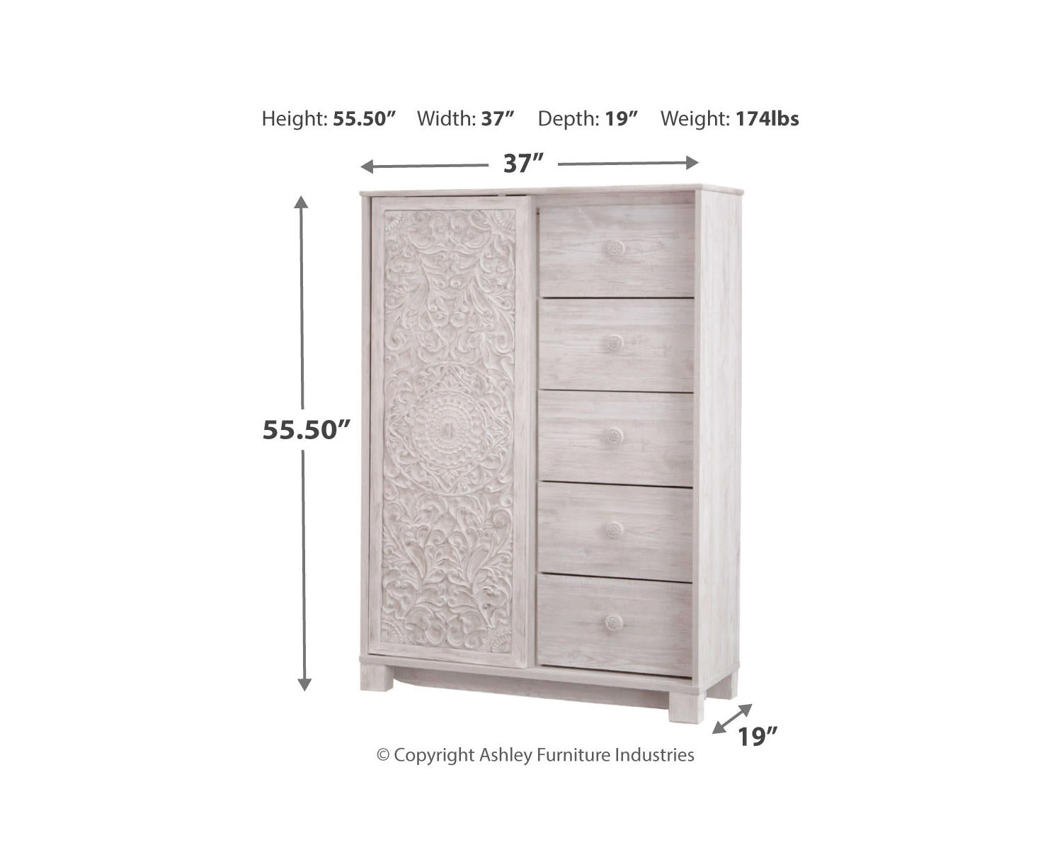 Paxberry Queen Panel Bed, Chest and Nightstand
