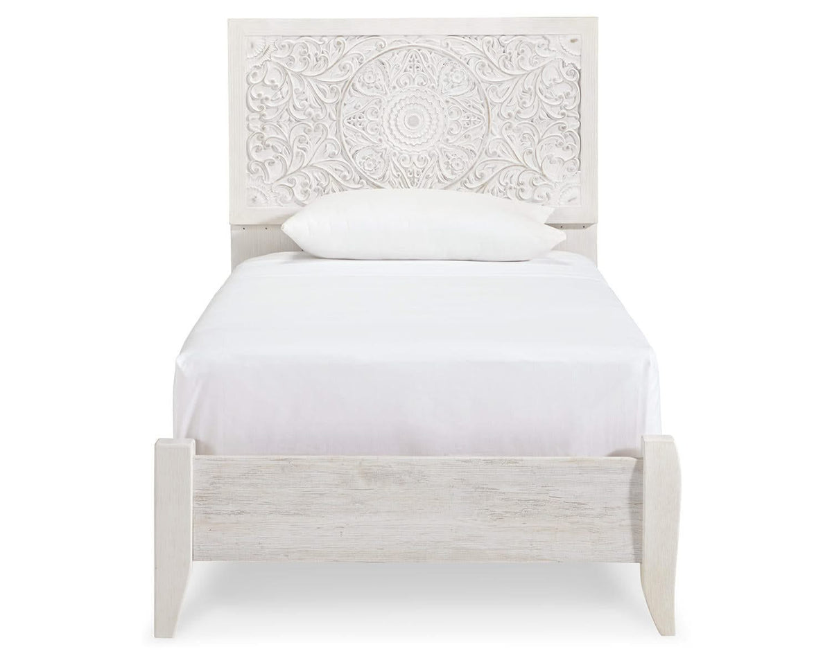 Paxberry Twin Panel Bed, Chest and Nightstand
