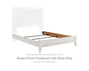 Paxberry Queen Panel Footboard with Rails