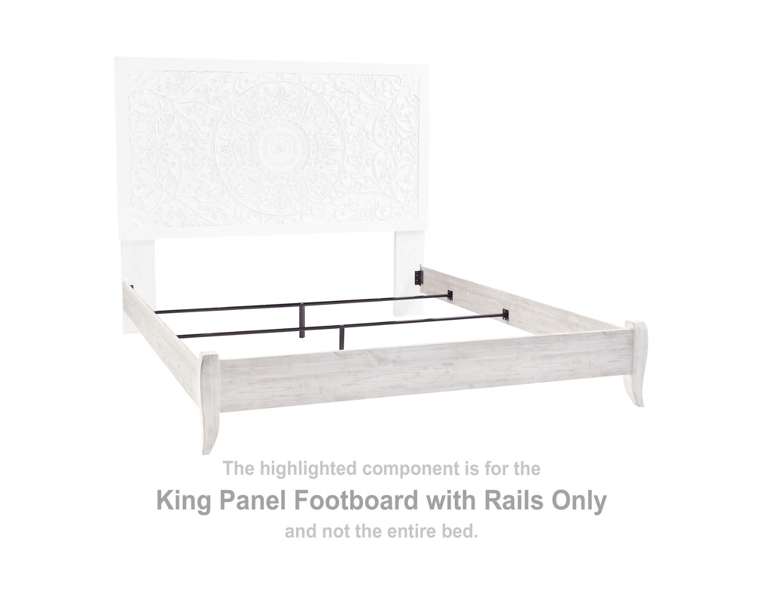 Paxberry King Panel Footboard with Rails