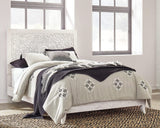 Cama Queen con paneles y dos mesitas de noche Paxberry