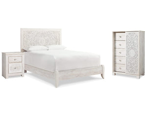 Paxberry Queen Panel Bed, Chest and Nightstand