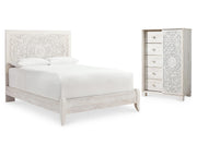 Paxberry Queen Panel Bed and Chest