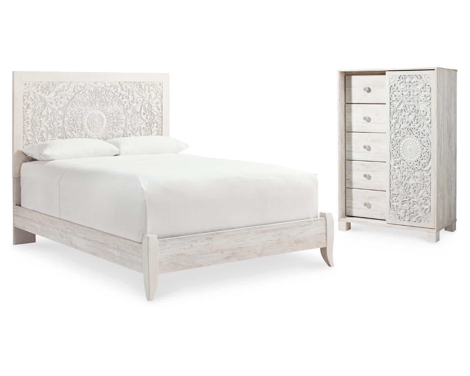 Paxberry Queen Panel Bed and Chest