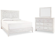 Paxberry King Panel Bed, Dresser and Mirror