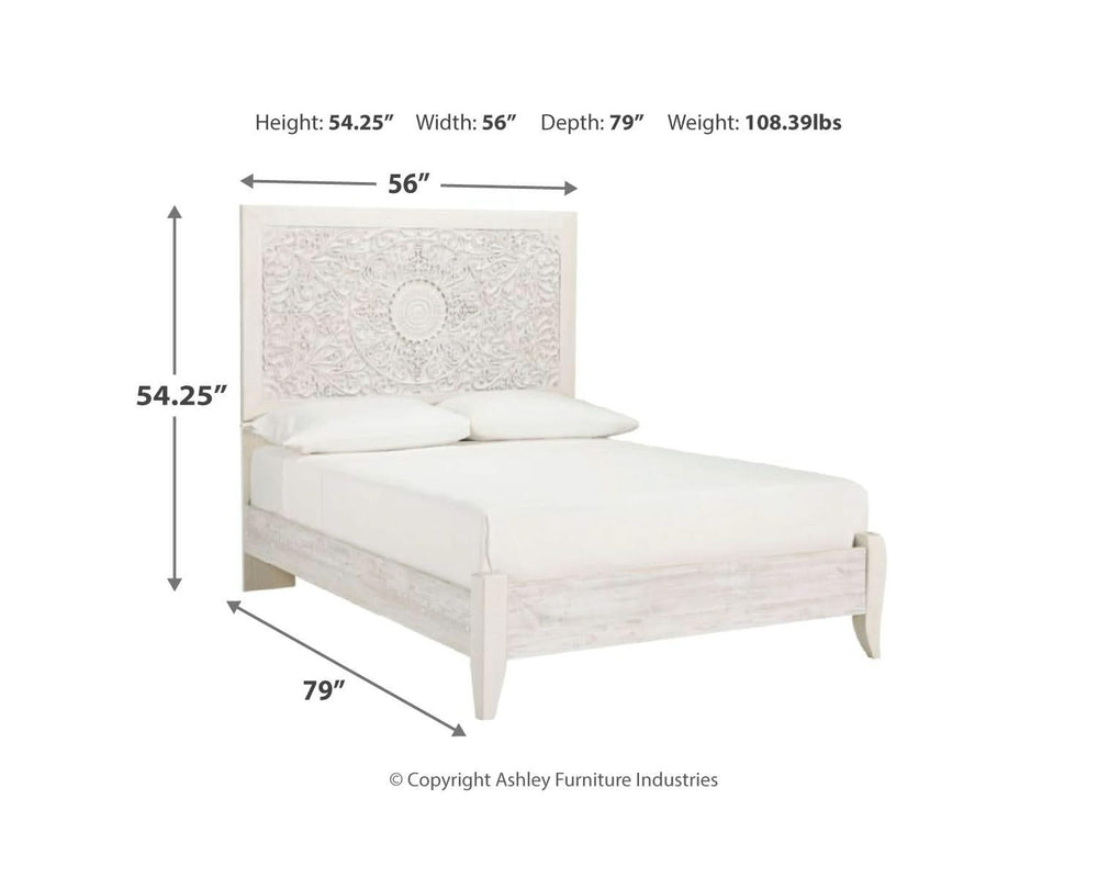 Paxberry Full Panel Bed and Nightstand