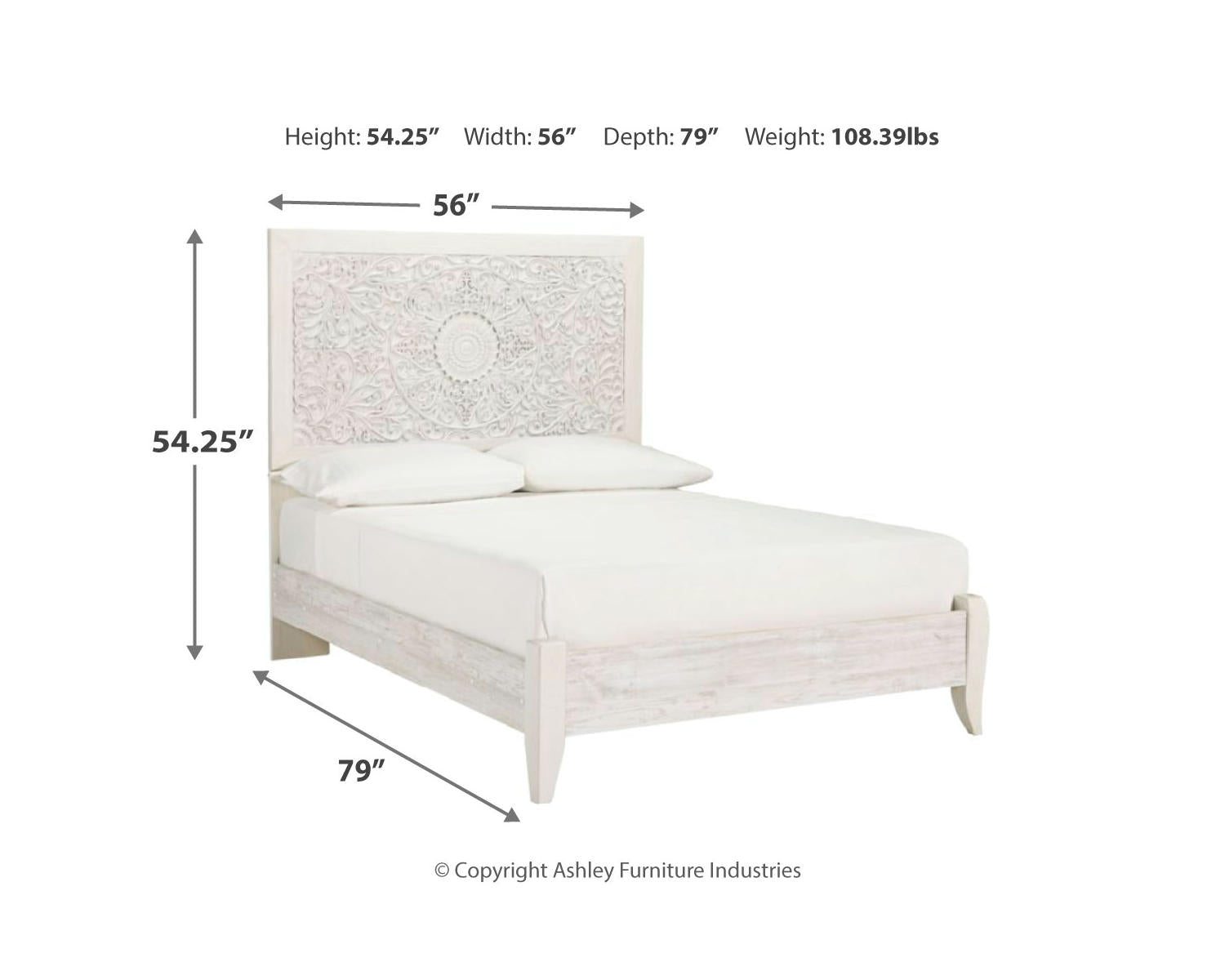 Paxberry Full Panel Bed and Nightstand