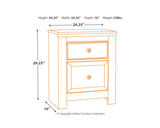Paxberry Twin Panel Bed, Chest and Nightstand