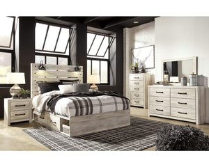 Cama Queen Cambeck con 4 cajones de almacenamiento