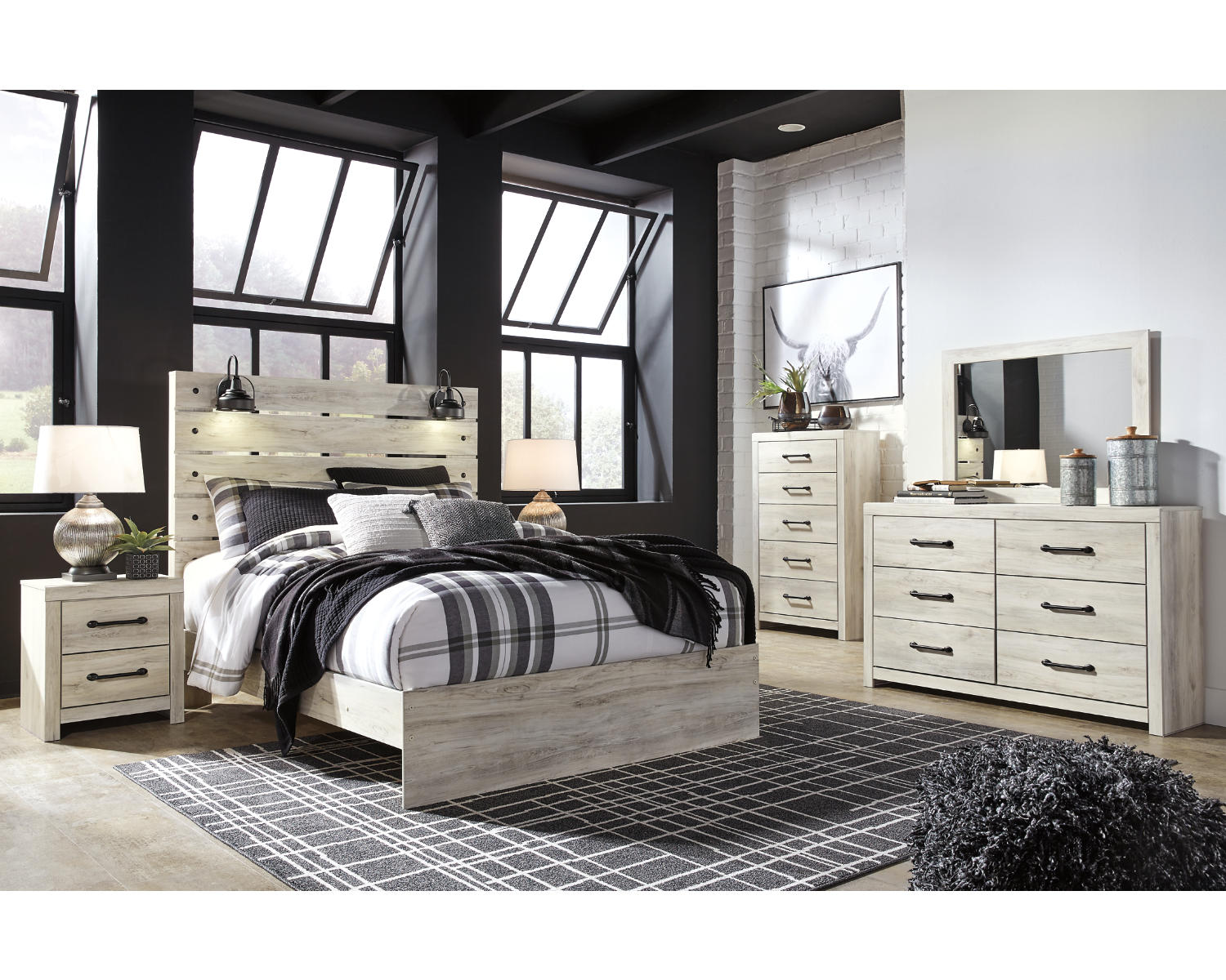 Cambeck Queen Panel Bed, Dresser, Mirror, Chest and Nightstand