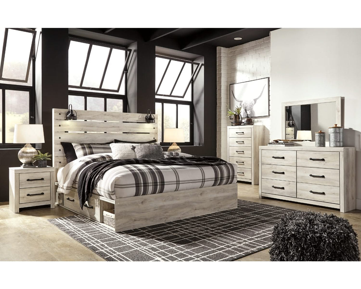 Cama King Cambeck con 4 cajones de almacenamiento